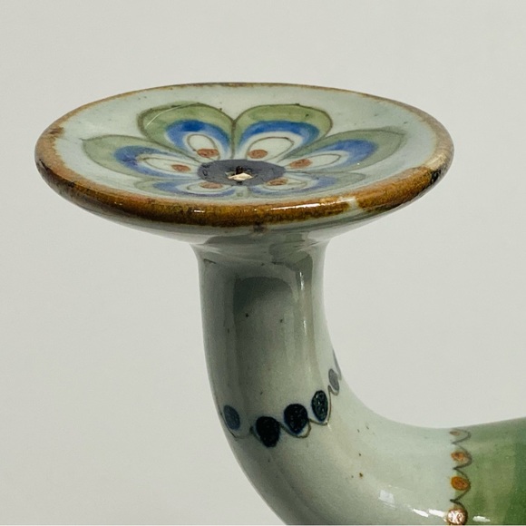 Vtg Ken Edwards El Palomar Mexican Pottery Folk Art Woman Double Candelabra 14” - Picture 6 of 13